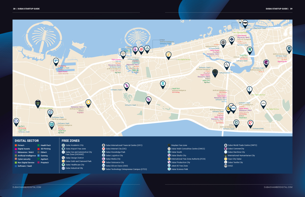 Dubai Free Zones Map